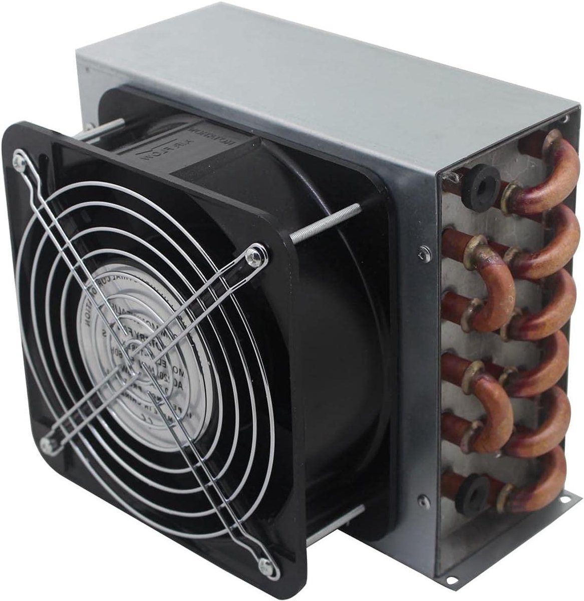 Warmtewisselaar - Lucht koeler - Koeling regelen - Watergekoelde ventilator - 15 x 21 x 21 cm - Zilver