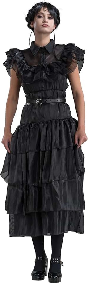 Wednesday kostuum voor dames | baljurk ravenbal zwart - Addams Family