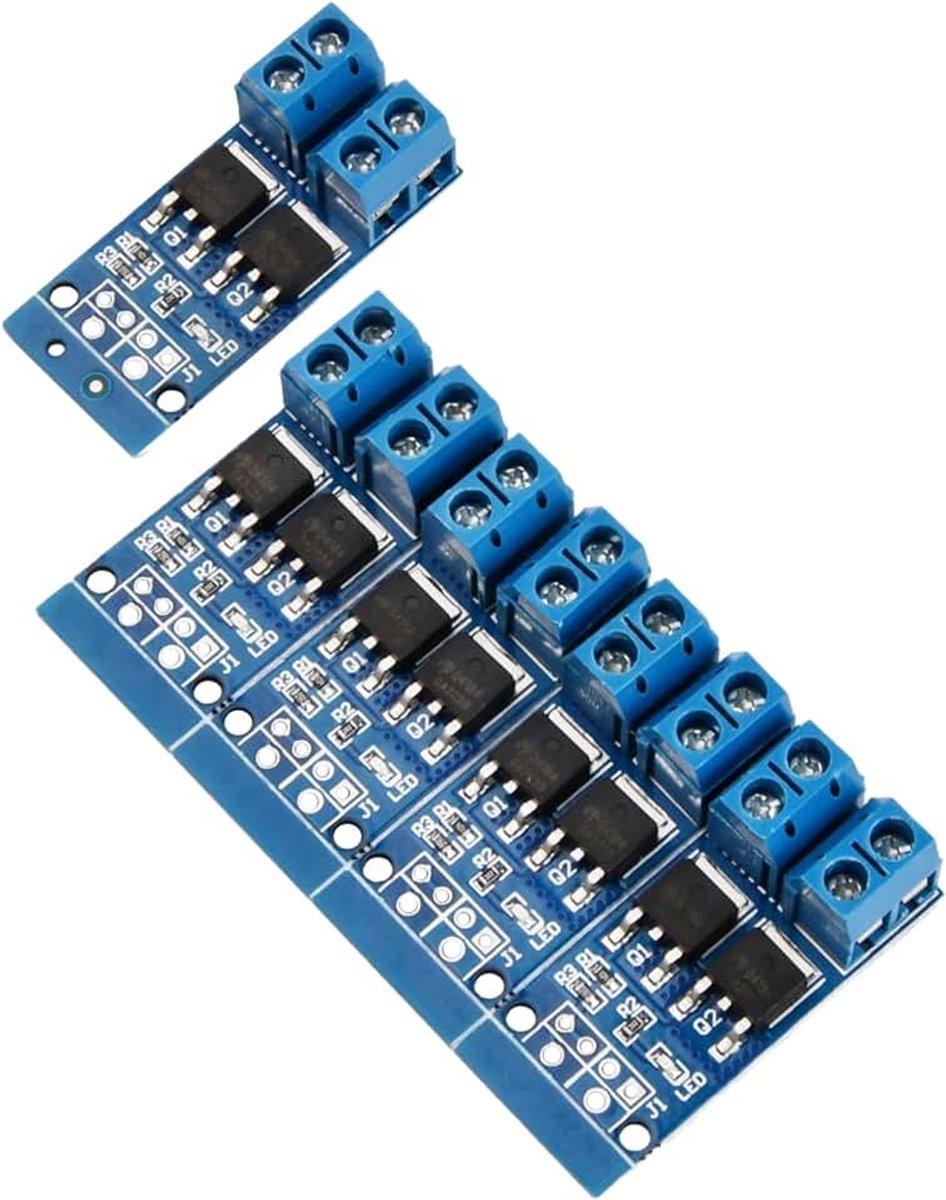 5 stuks drivermodule, DC 5 V-36 V 15 A (max.30A) 400 W PWM aanpassing schakelbesturingskaart motorbesturingskaart MOSFET-triggerschakelaar PWM-regelaarbesturingskaart dual high-performance switching