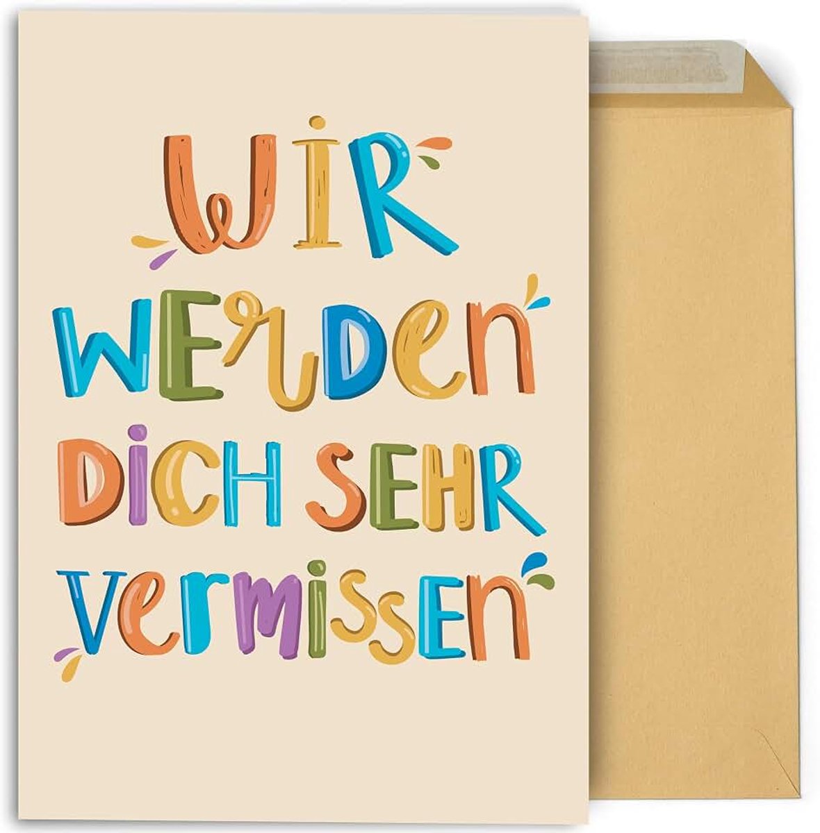 Abschiedskarte groß 42x30 cm geöffnet. Originelle Geschenkkarte zum Abschied von Kollegen, Lehrern oder Freunden – Abschiedsgeschenk (Abschied)