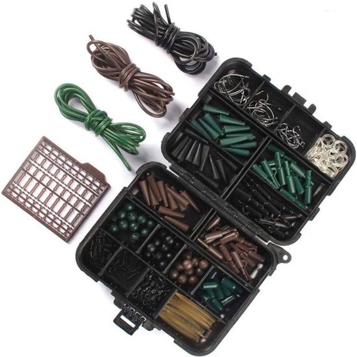 Vissen Accessoires Set - Visserij Tacklebox - Inclusief Vissen Sinker Gewicht - Vis Swivels Snaps - Jig Haak Lokken Lood - Geschikt voor Vissen Kit - Blauw Model