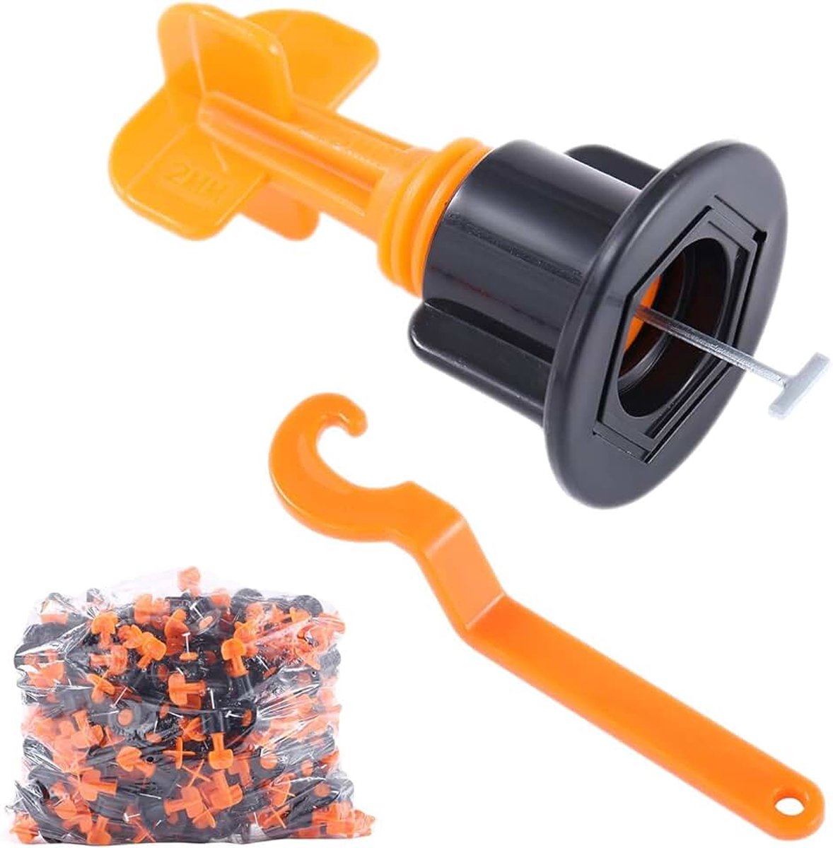 Multifunctioneel Tegel Leveling Systeem 100 stks Pack Herbruikbare Tegel Levelers Spacers voor Gebouw Muren Vloeren + Wrench