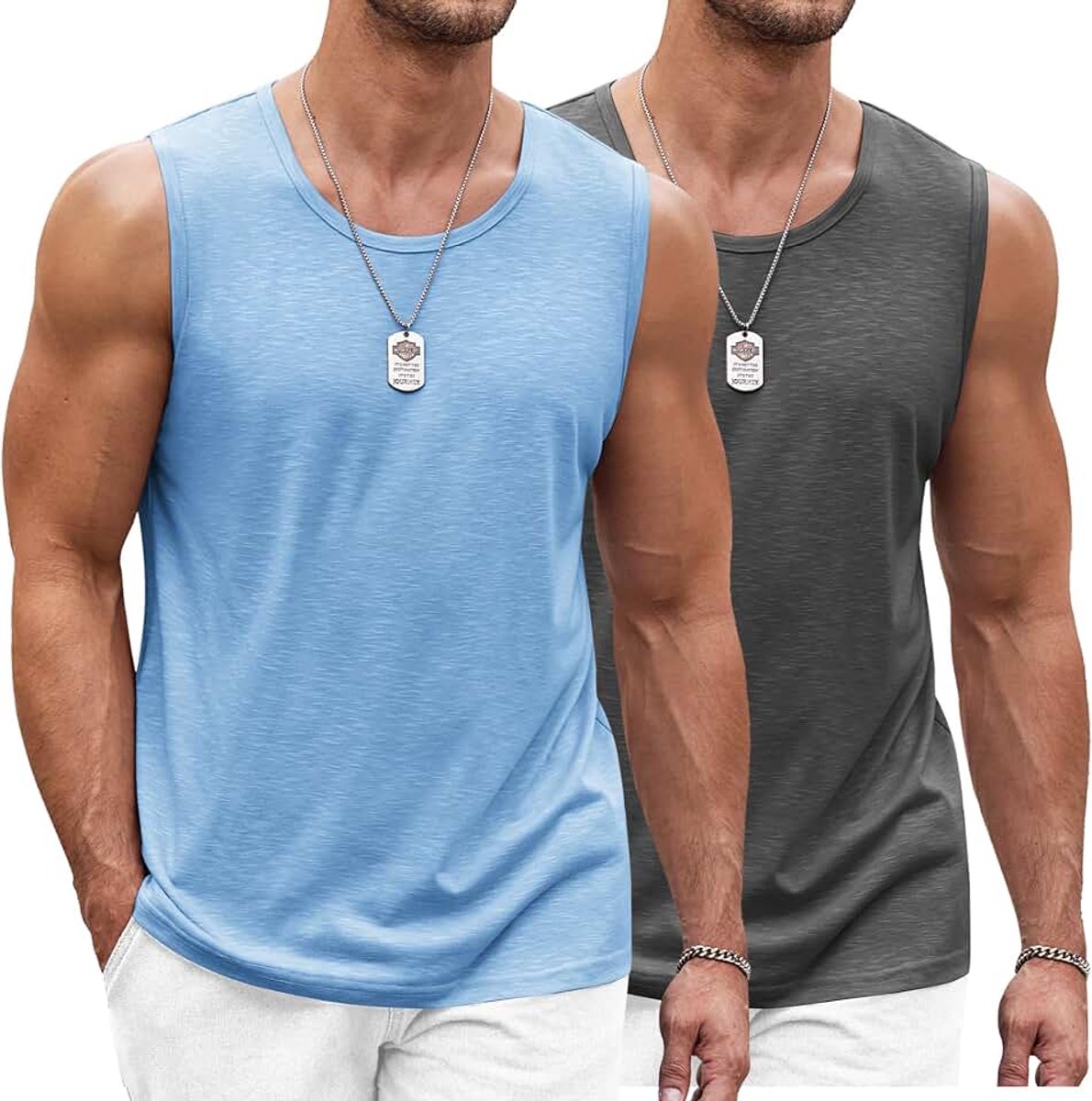 Tanktop voor heren, mouwloos shirt, fitness, okselshirt, sneldrogend, gym, mouwloos functioneel shirt, sport, loopshirt voor mannen