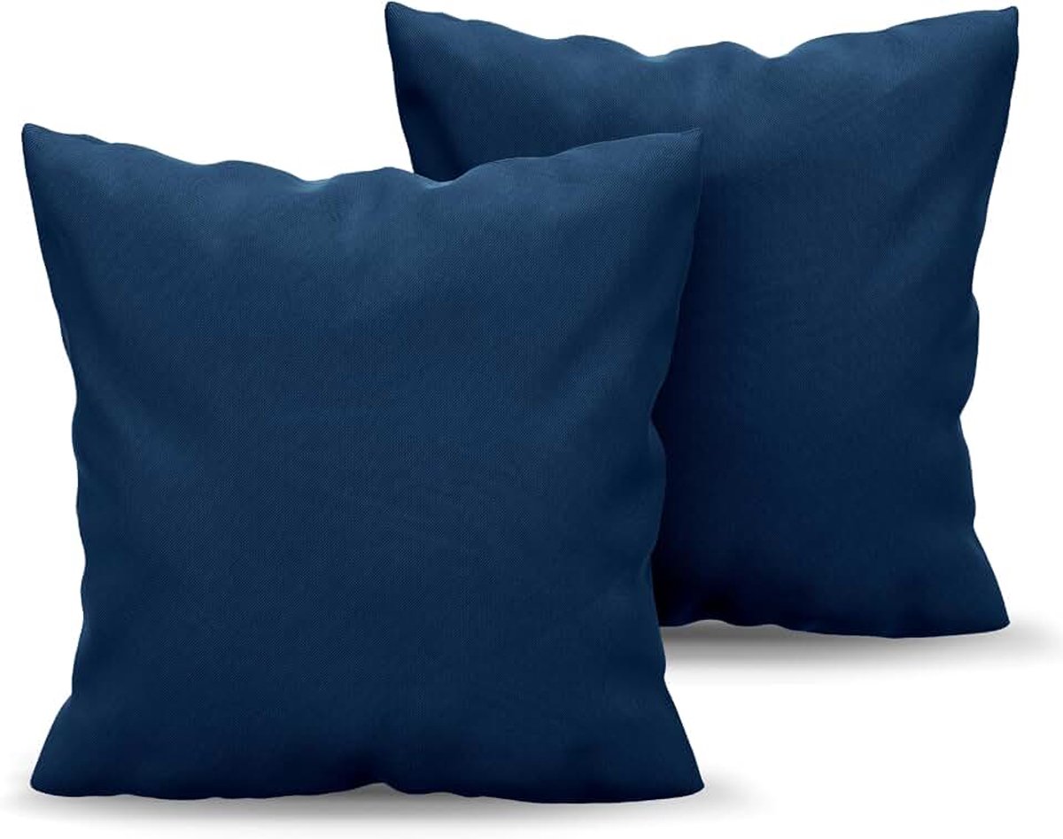 Kussensloop 80x80 Donkerblauw Microvezel OEKO TEX door Dreamzie - 100% Polyester - Kussenslopen Comfortabele Hypoallergene