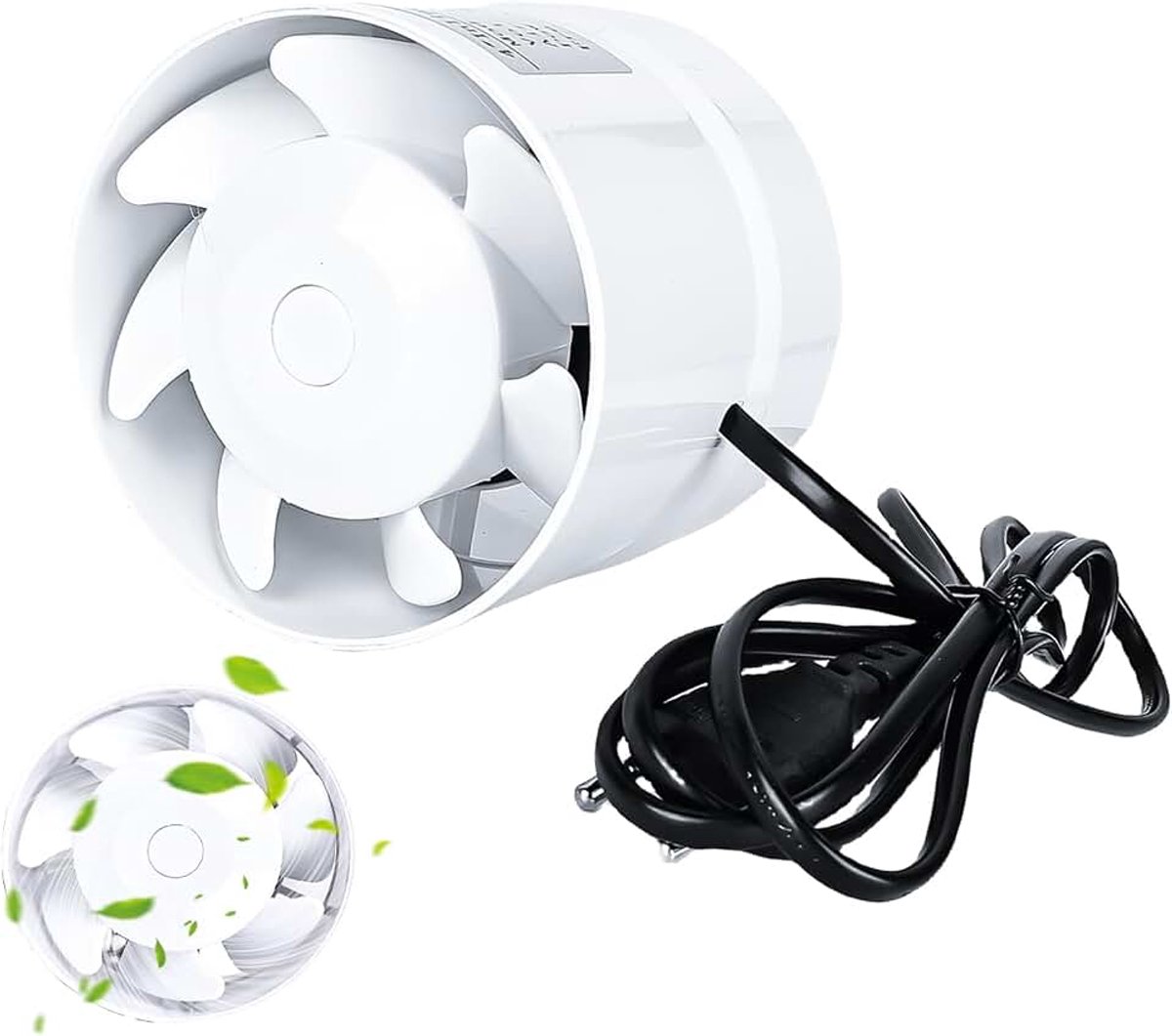 100 mm, buisventilator, inline-afvoerventilator, buisventilator, hoge kwaliteit, stil, voor badkamer, toilet, keuken, broeikas, tent, garage, wit