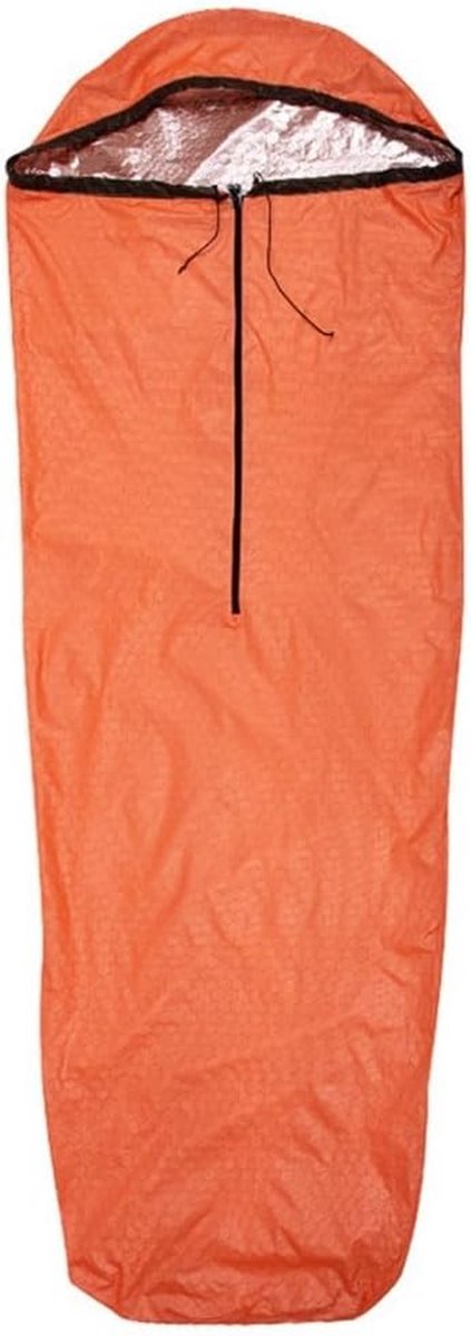 Noodslaapzak - Kampeerslaapzak EHBO - Buiten Overleven - Sterk Reflecterend - 208 x 81 cm - Oranje