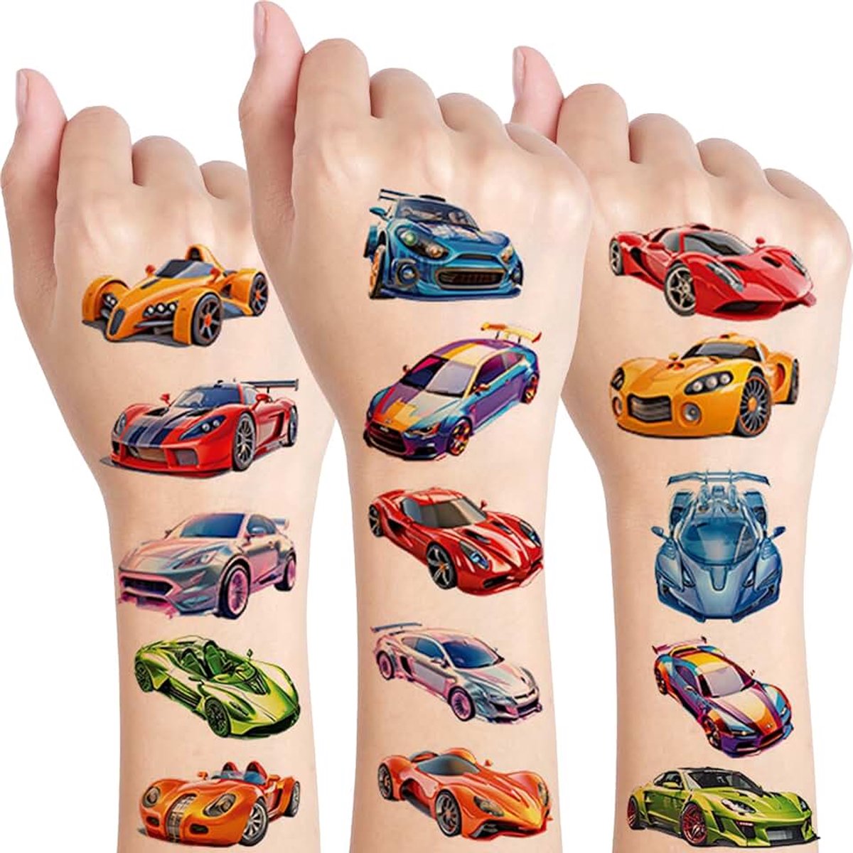 Tijdelijke tatoeages voor kinderverjaardagsfeestartikelen, stoomrace-racestickers, klaslokaalbeloningen, carnavalsprijzen, vintage cartoondecoraties, geschenken voor jongens en