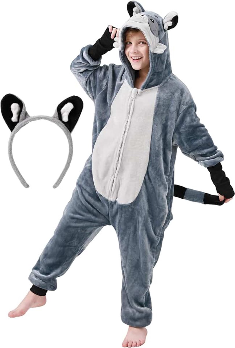 1851 Onesies schattig dier pluche kostuum, unisex kinderen