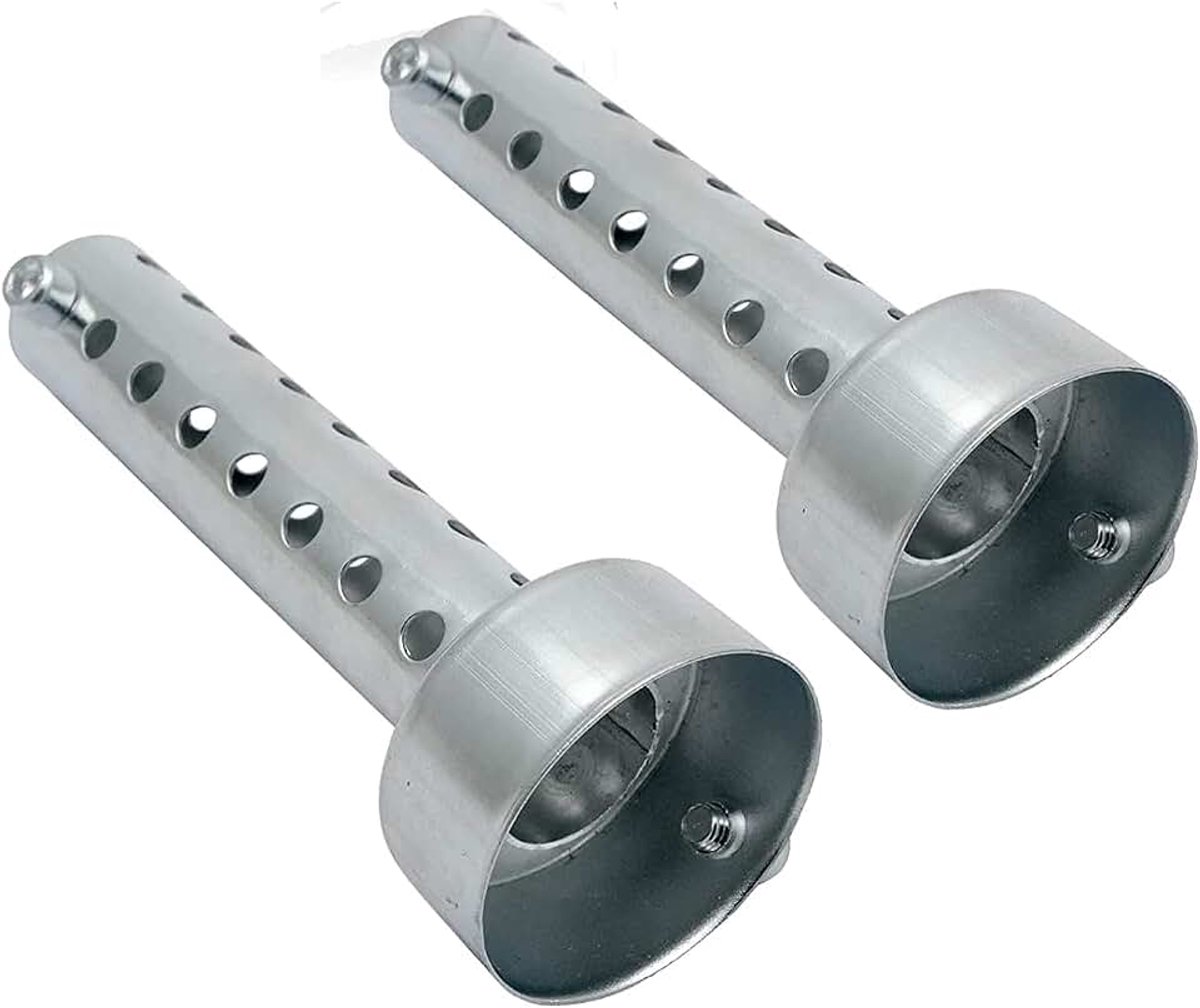 Tuyau de silencieux 42MM, 2PCS universel pour pot d'échappement de moto silencieux déflecteur DB Killer silencieux court, Argent