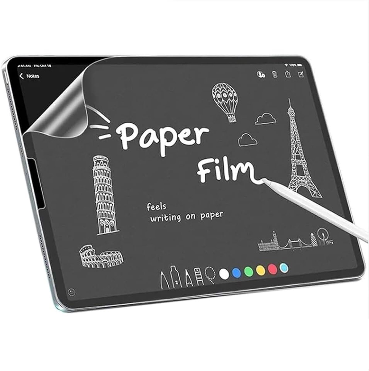 2 stuks papierfolie voor Samsung Galaxy Tab A11 transparante PET-papierfolie, beschermfolie, displaybescherming, feel-papier, folie om te schrijven en te tekenen zoals op papier
