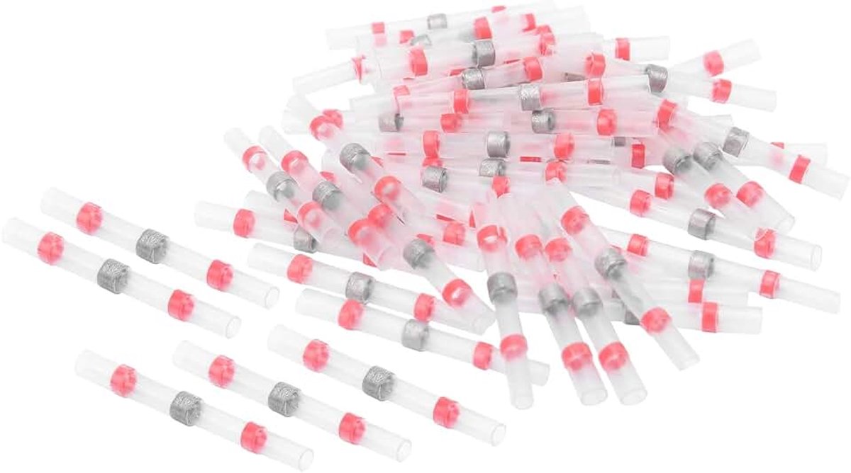 50 Stuks Krimpkous Aansluitkit met Soldeerhuls Connectoren voor Elektrische Verbindingen