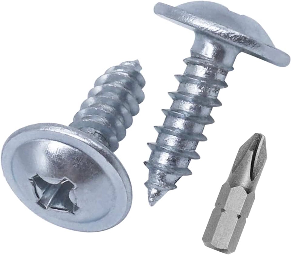 Verpakking van 400 stuks) verzinkt staal 4,2 x 13 mm houten schroeven, metalen schroeven, Phillips gemodificeerde trusskop, zelftappend (400, 4,2 x 13 mm)