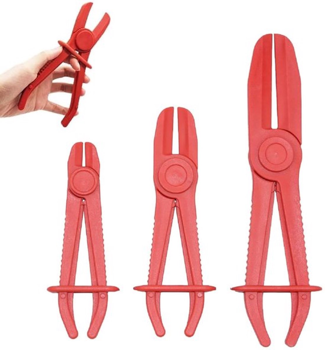 Slangklemtang Set van 3 - Slangklemmen Assortiment - Slangklem RVS - Slangklemmen Nylon - Duurzaam en Chemisch Bestendig - Eenvoudig in Gebruik