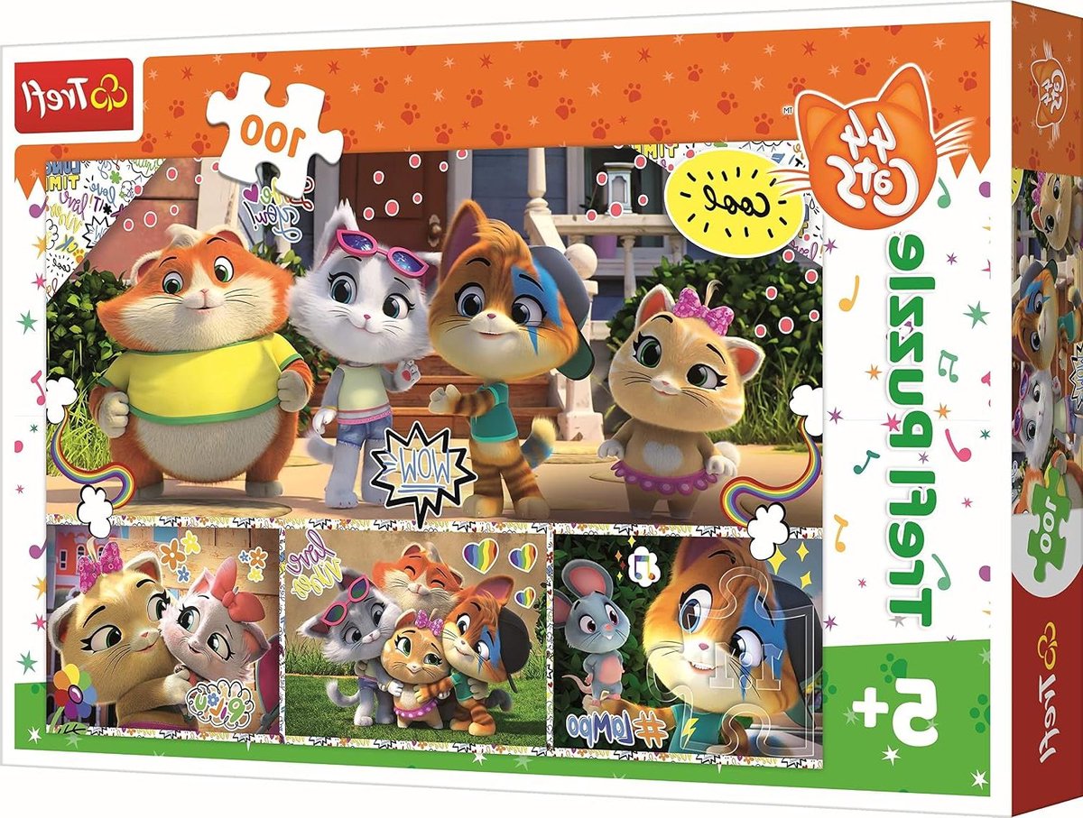 Legpuzzel 100 Elementen - Kinderpuzzel Vrienden - Creatief Amusement - Levendige Kleuren Illustraties - 41 x 27.5 cm - Kleurrijk