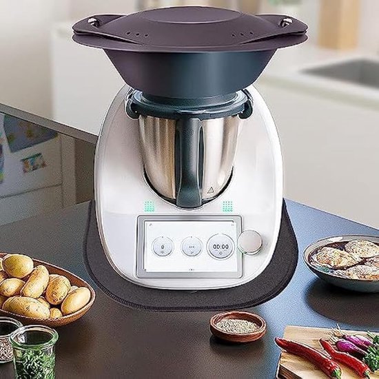 Schuifplank Keukenmachine - Glijmat Mixer - Apparaat Verplaatsen - Werkblad Bescherming - 30 x 35 cm - Zwart — afbeelding 3