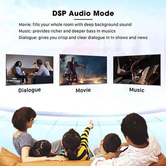 Draadloze Soundbar - Mini Luidspreker - Muziek Streamen - 3D Surround Geluid - 2.0 Kanalen - Zwart — afbeelding 4