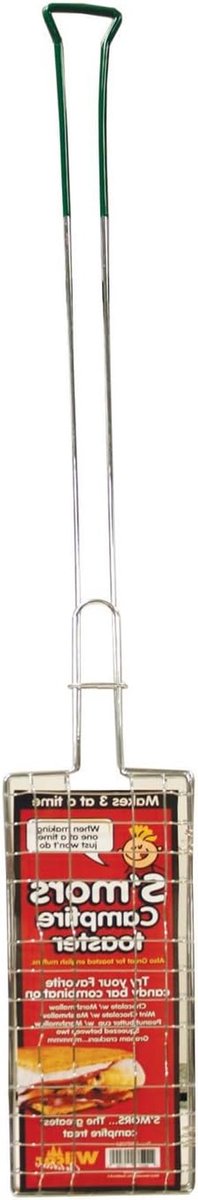 Kampvuur Broodrooster - S'mores Maker - Lekkernijen Maken - Maakt 3 Tegelijk - 30cm Mand - Zwart