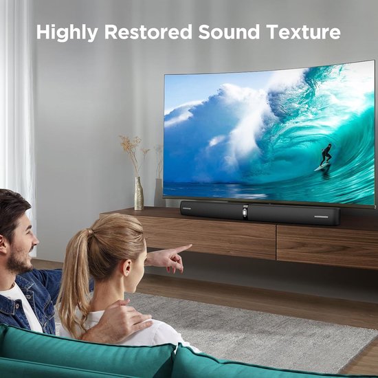 Soundbar - Luidspreker - Film Kijken - Afneembaar Ontwerp - 90W - Zwart — afbeelding 3