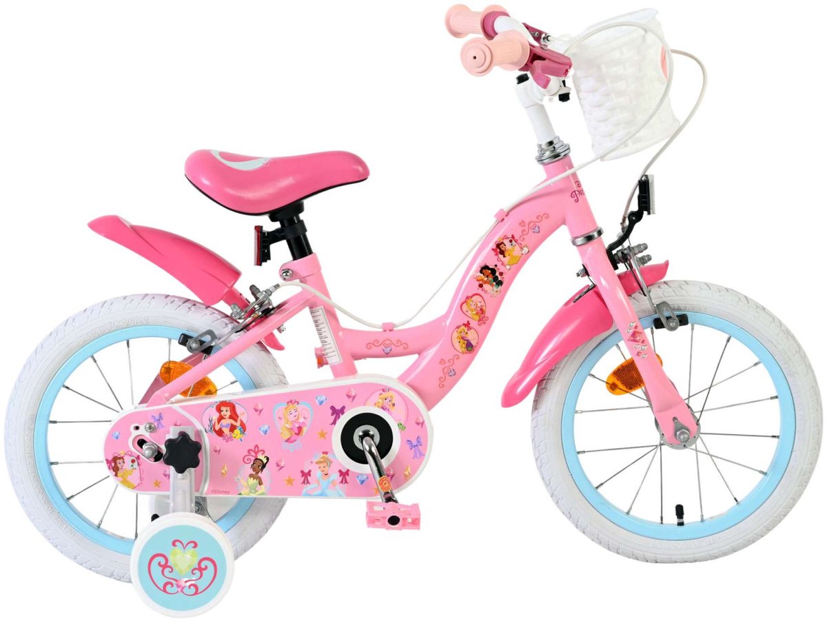 Magic Royals Kinderfiets - Meisjes - 14 inch - Roze - Twee handremmen