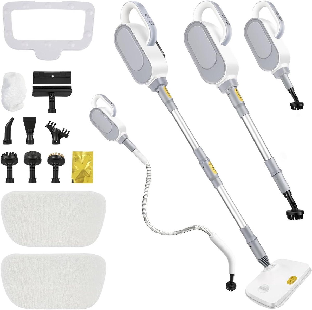 Stoomreiniger en Bezem - 2-in-1 apparaat - Hygiënisch Huis - 120°C Hete Stoom - 500 ml Tank - Wit