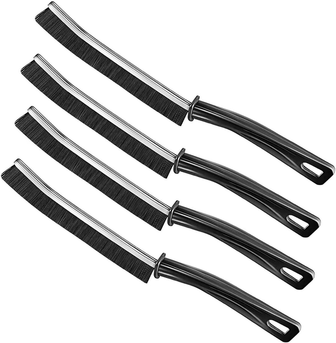 4 Stuks Spleet Reinigingsborstel Voor Badkamer Keuken Wc Gootsteen Tegel Groef Kloof, smalle Borstel Voor Thuis Deur Window Cleaner Tool