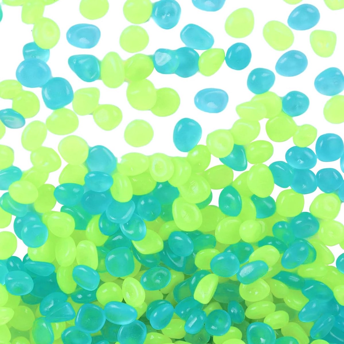 Lichtgevende Stenen, Blauw-Groene Lichtgevende Kiezels, Aquariumstenen, Fluorescente Stenen voor Tuin, Aquarium, Paden, Exterieurdecoratie en Kinderkamer