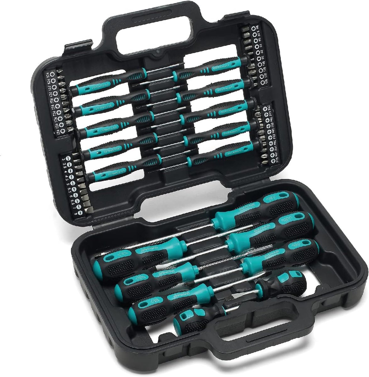 magnetische schroevendraaiers - koffertje 58 professionele schroevendraaiers - Plat, Kruiskop, Torx - Ideaal voor knutselen/reparatie elektrische apparaten zoals tablets, smartphones enz.