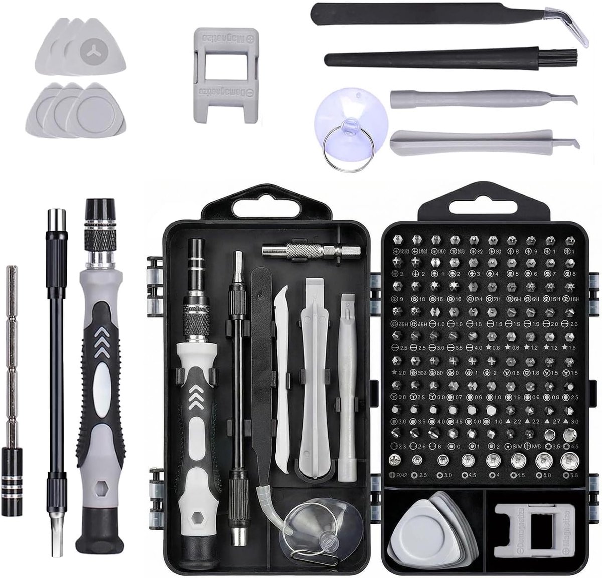 119x delige Precisie Gereedschapsset Schroevendraaiers & Precisiebits, Reparatie voor iPhone, iPad, Switch, PS4, PS5, Xbox, Consoles, Laptop PC, Bril, Horloges