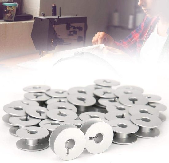 Case, 100 stks 55623A Aluminium Bobbins Gesloten, Industriële Naaimachine Onderdelen voor Universeel voor Computer Platte Auto's — afbeelding 3