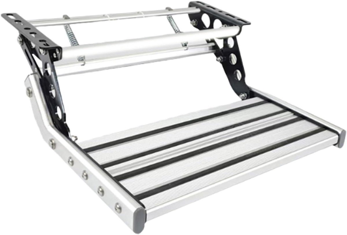 Camper Opstap - Caravan Trap - Veilig Instappen - Inklapbaar met LED - 150kg Draaglast - Aluminium