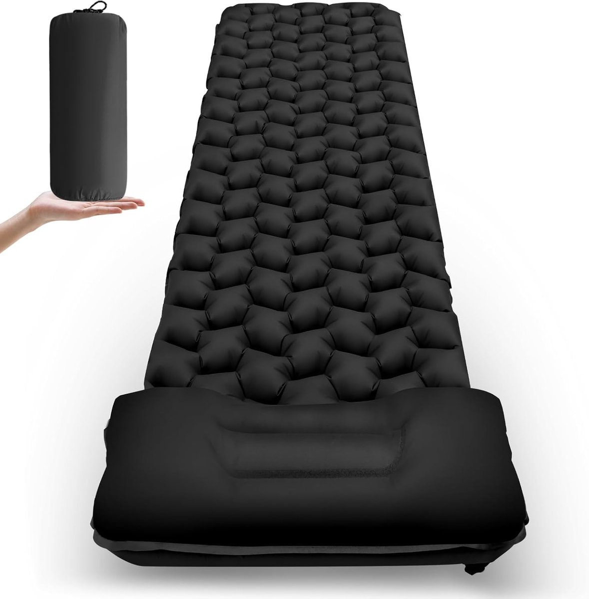 Slaapmat voor camping, ultralicht, met kussen, waterdicht en vochtbestendig, opblaasbaar luchtmatras, voor kamperen - ShopVlot