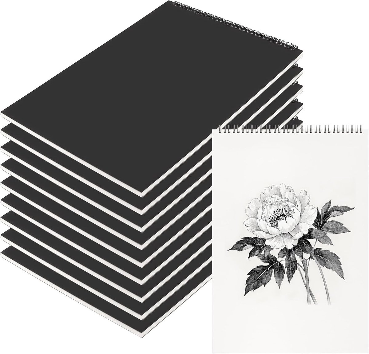 10 Stuks A3 Bruin Schetsboek, 120g Tekenblok met 20 Bladen, Leeg Kunstenaars Schetsboek voor Schetsen, Schrijven en Scrapbooking