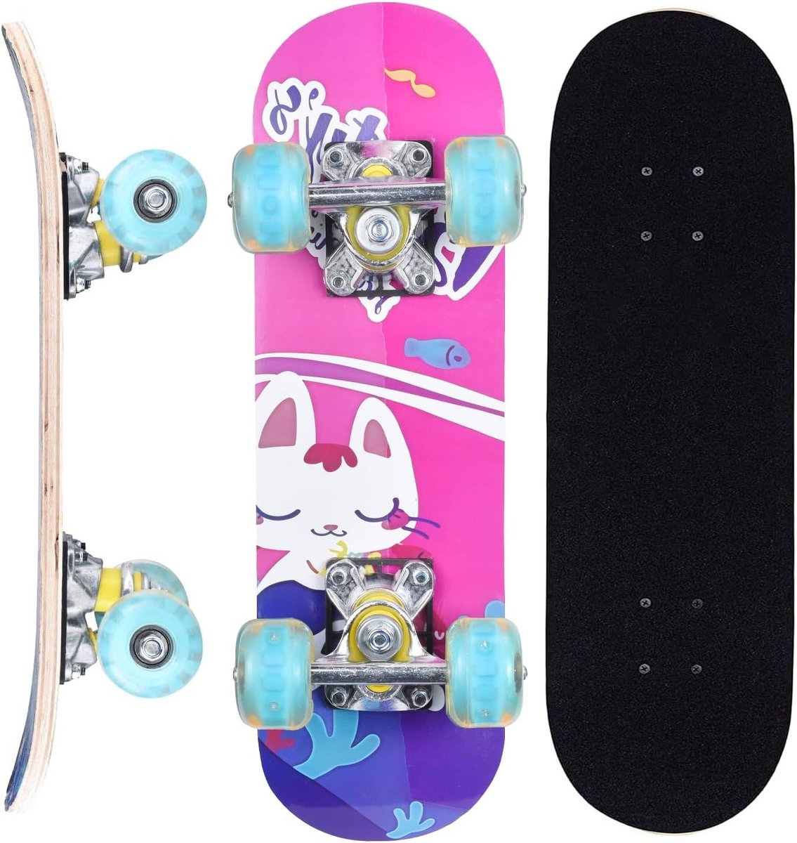 Compleet Skateboard Beginnersboard Kinderen Buiten Spelen Wielen Licht Tijdens Rijden 17 Inch Verschillende Ontwerpen