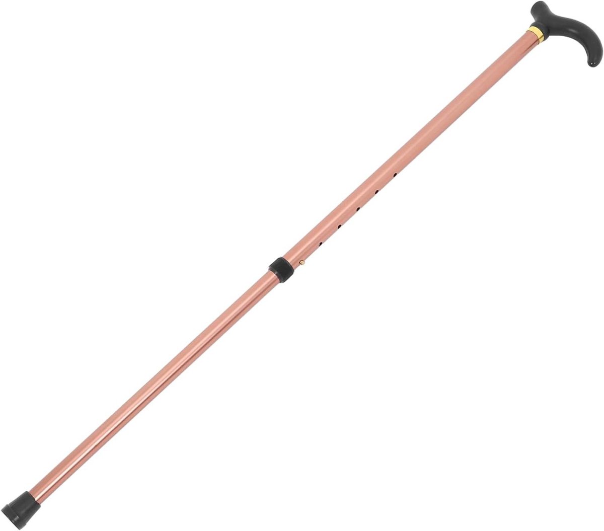 Verstelbare Wandelstok - Opvouwbare Steunstok - Veilig Lopen Buiten - Antislip Rubberen Pad - 90 cm - Koffie