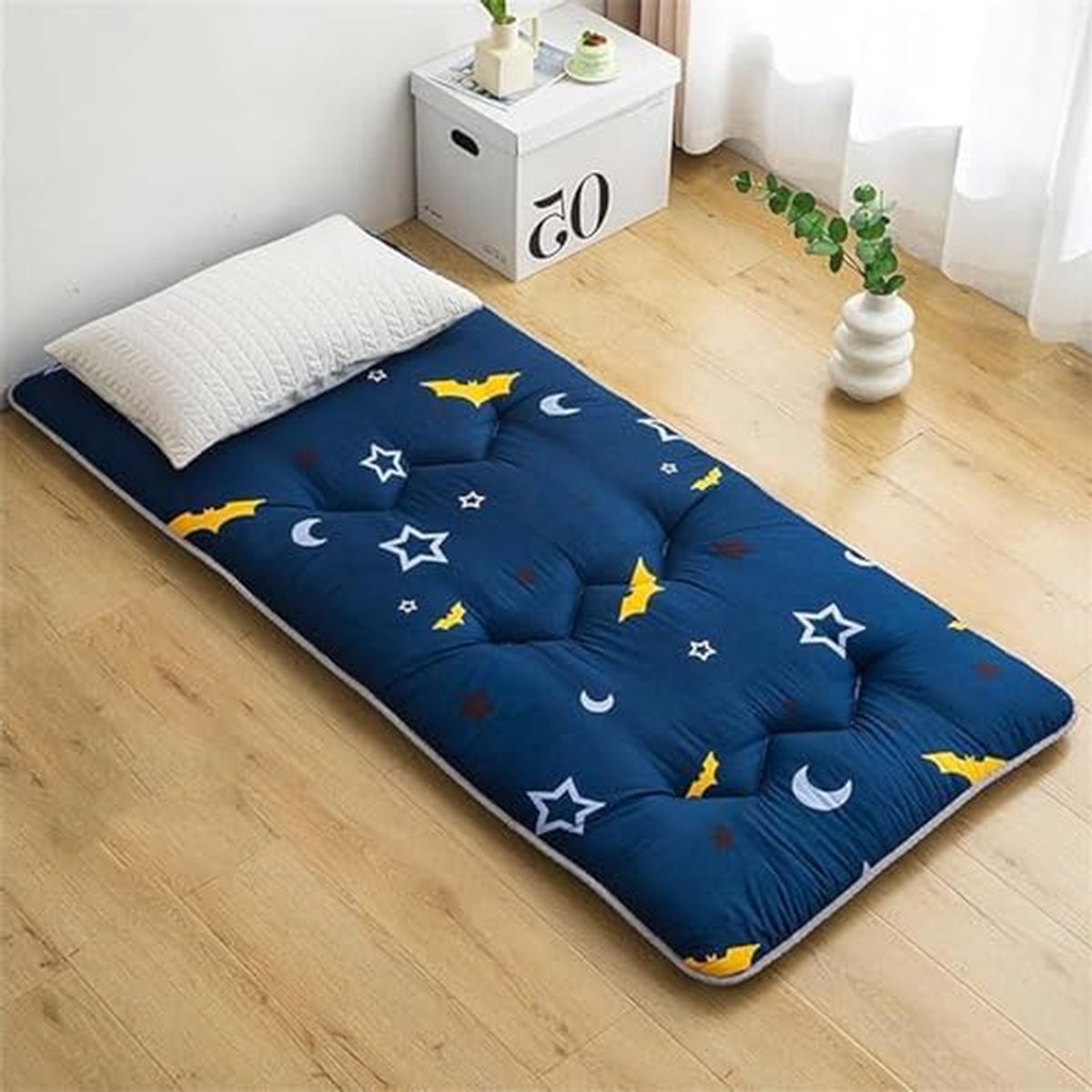 Japanse Futonmatras - Vloermatras Opvouwbaar - Comfortabel Slapen - Ergonomische Ondersteuning - 80 x 190 cm - B