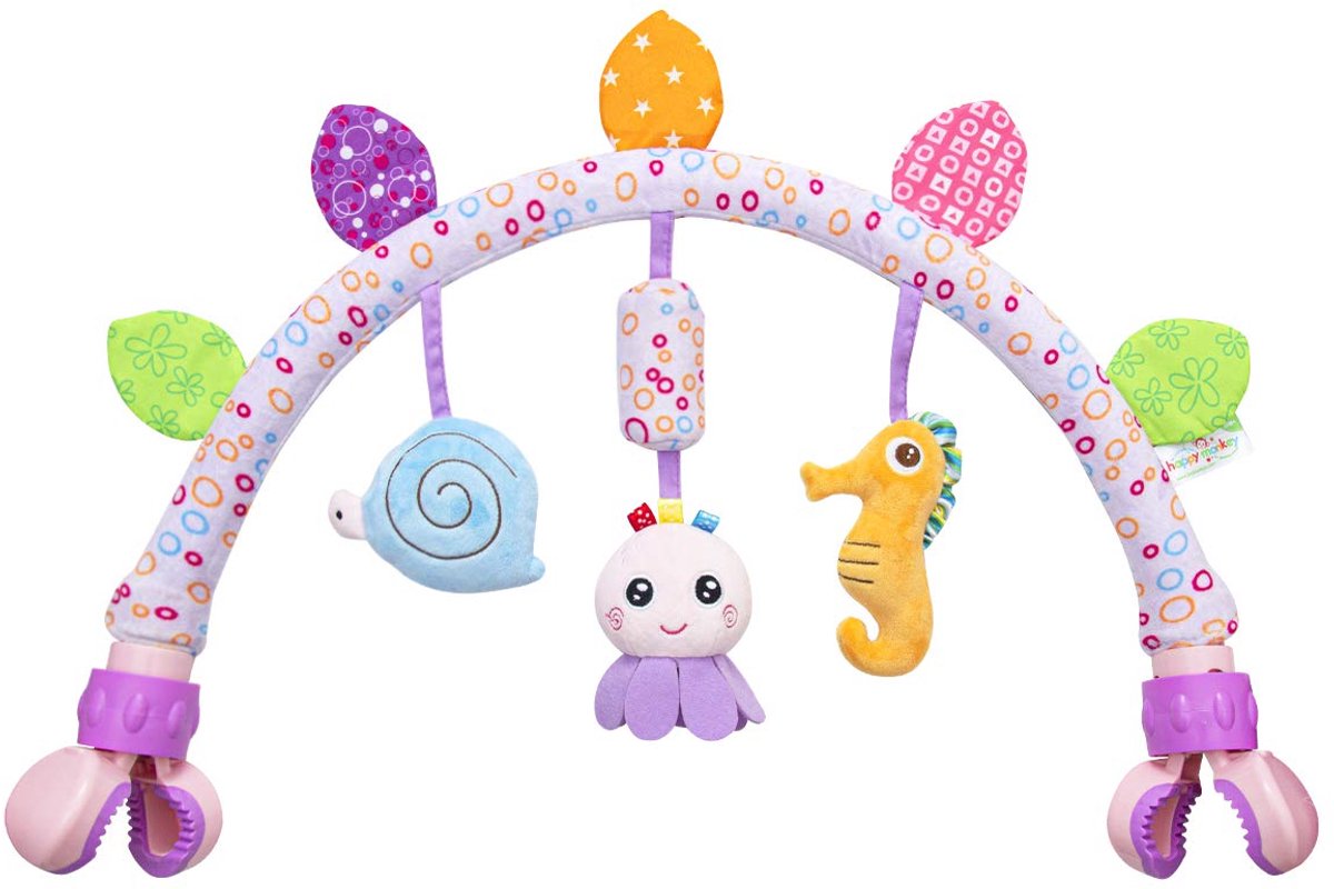 SnelShoppen - Baby Reizen Boog Wandelwagen Speelgoed voor Baby & Peuters, Wieg en Kinderwagen Speelgoed in Ocean Kleur, Ideaal voor Buiten en Binnen G