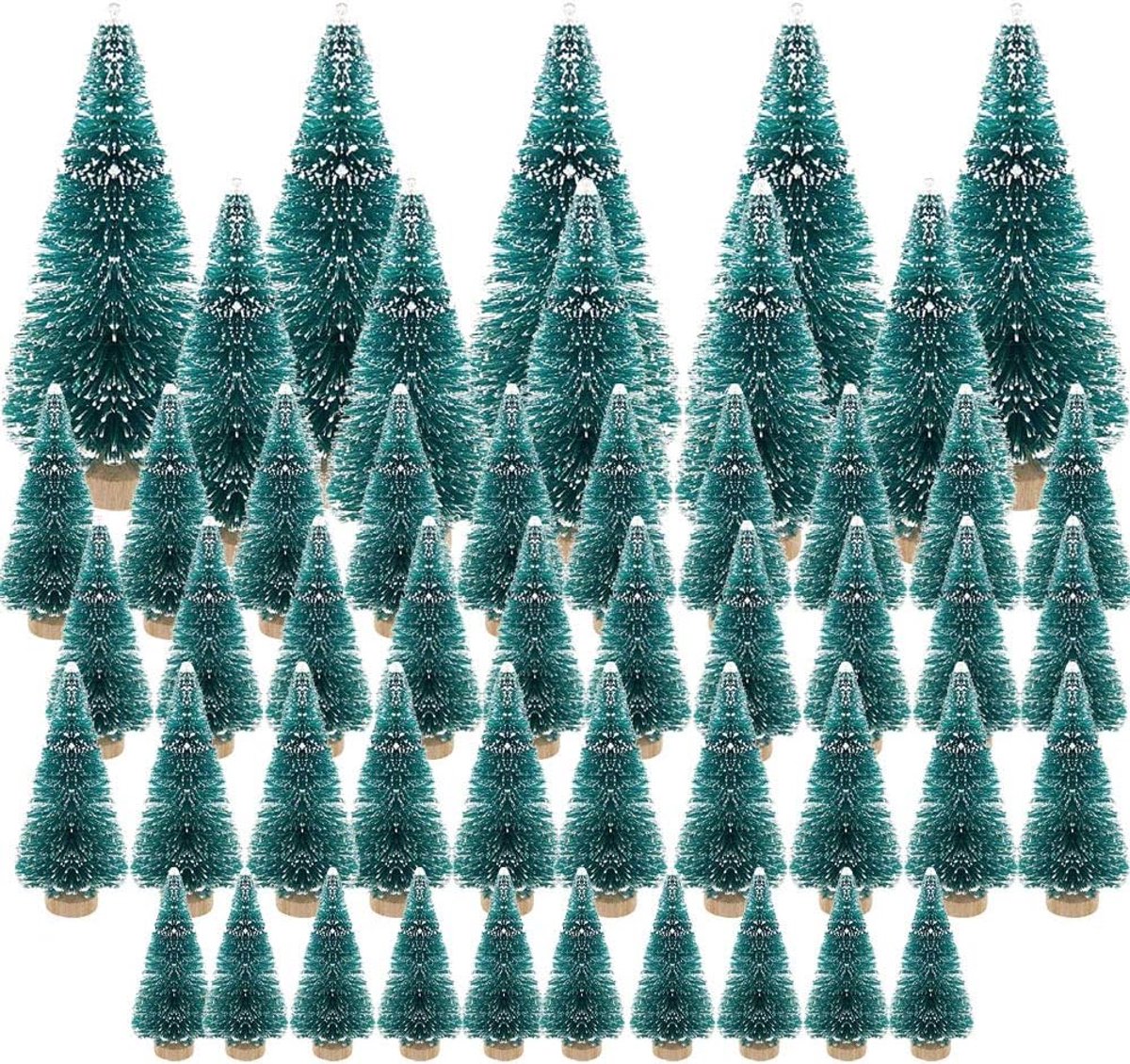 50 stuks mini kunstkerstboom kerstboom dennenboom groen kerstdecoratie Kerstmis tafeldecoratie DIY knutselen