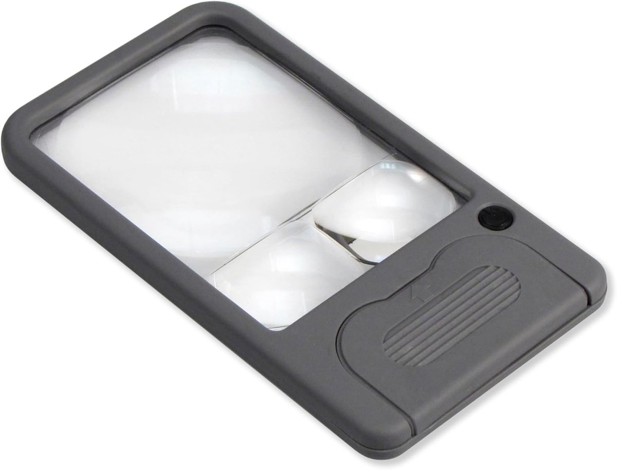 Pocket Magnifier - Compacte Zakloep met LED en 3 Vergrotingen (2,5x/4,5x/6x)(PM-33)