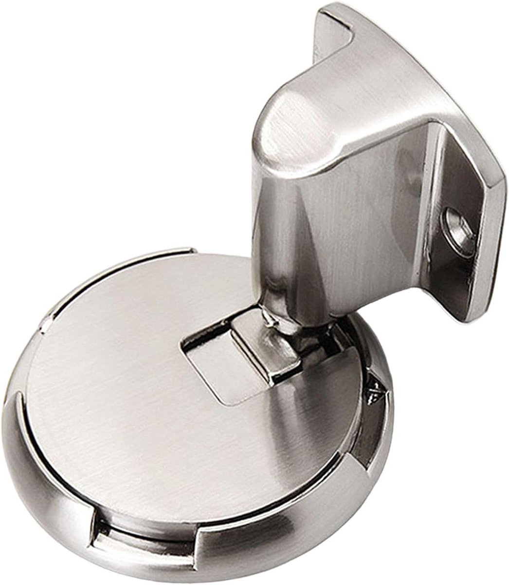 Deurstopper - Magnetische Deurhouder - Deur Open Houden - Zonder Boren - 15 x 12 x 12 cm - Zilver