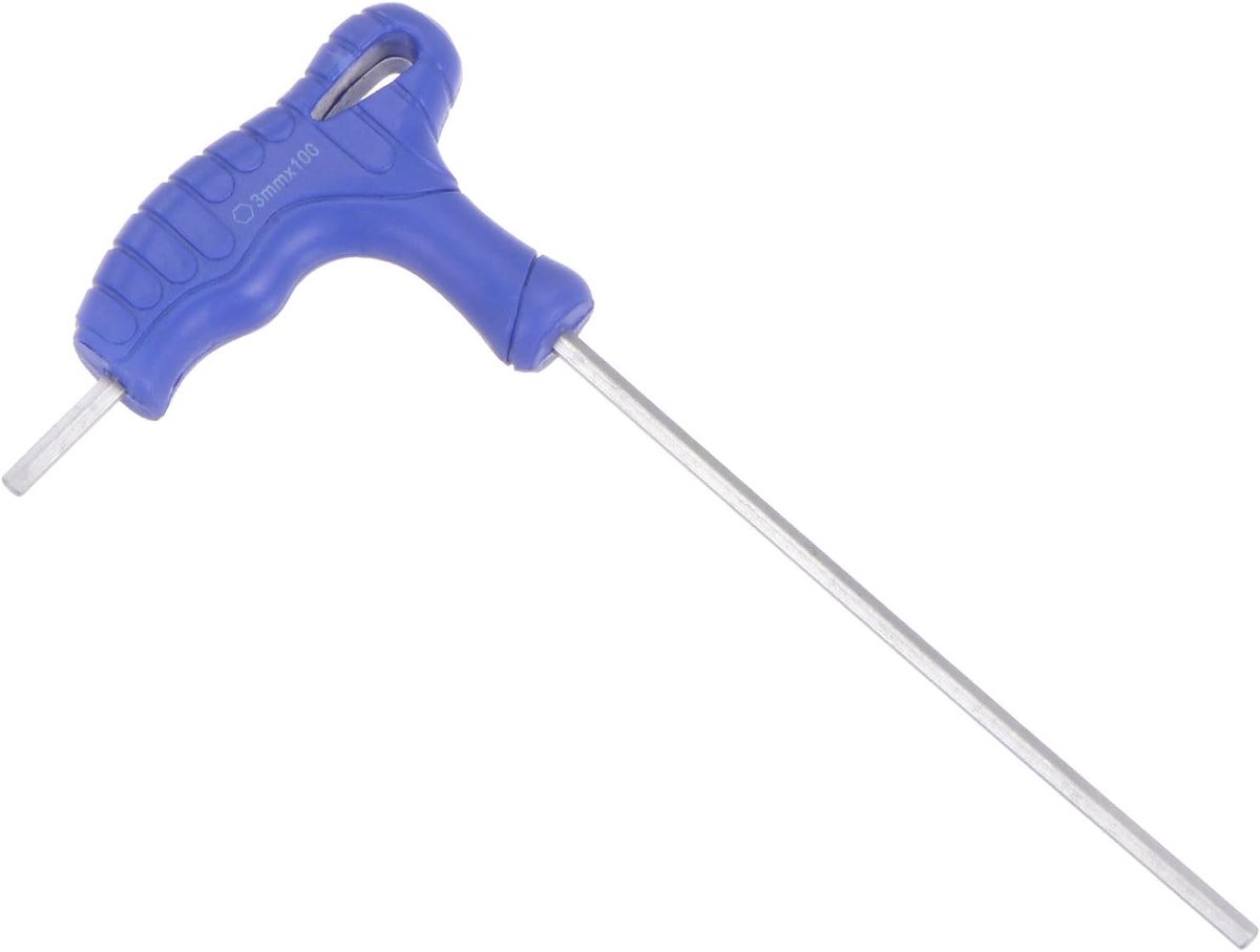 zeskantsleutel, 3mm zeskant, CR-V staal metrische T-sleutel blauw - (Toepassingen: voor basis huisreparatie en mechanisch onderhoud), 1-delig