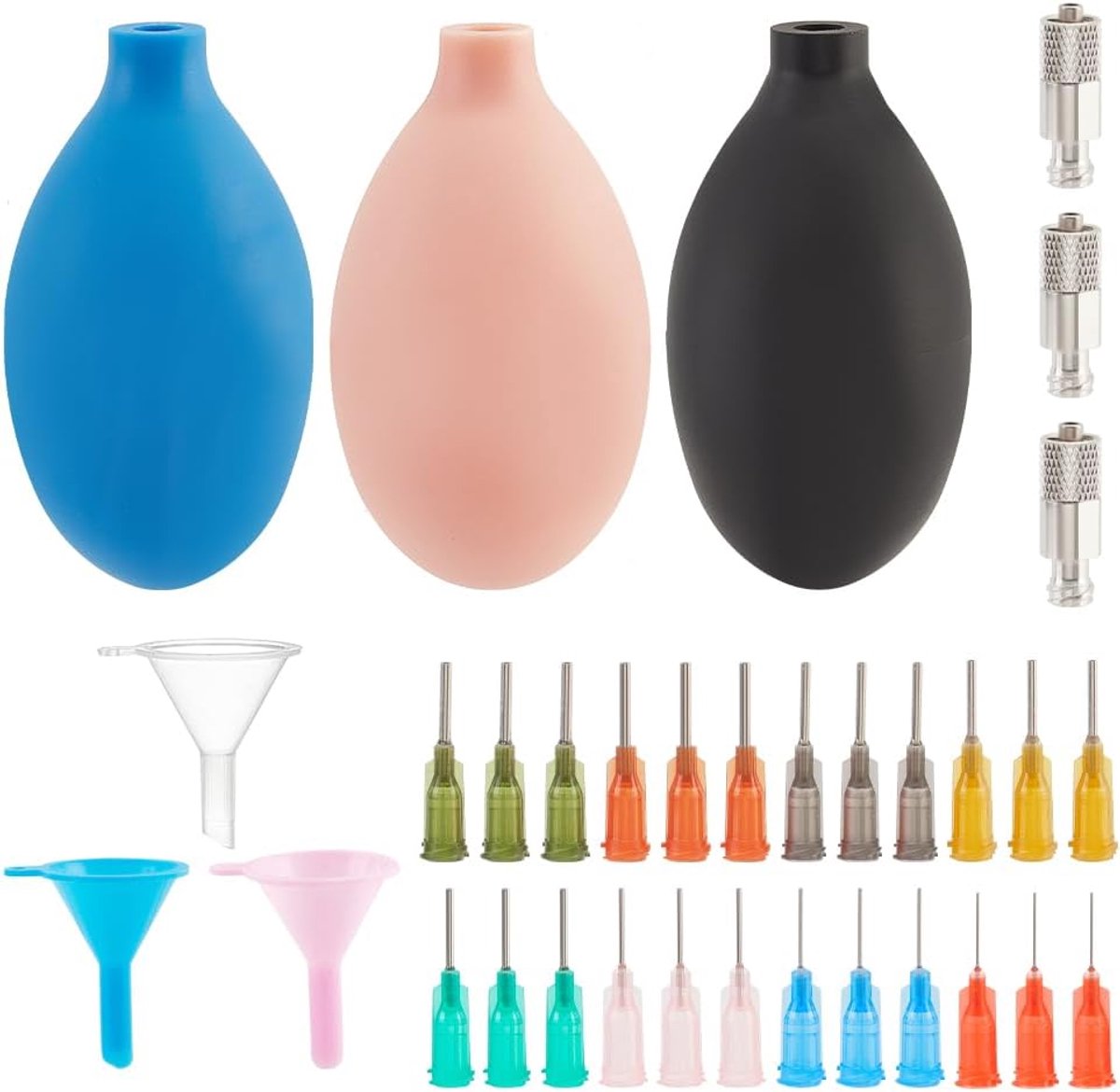 3 Sets Keramische Gereedschappen Aardewerk Benodigdheden Klei Gereedschap Set voor Aardewerk Glazuur, met Precisie Tip Applicator Fles Slip Trailing Knijpflessen, Verschillende Naalden en