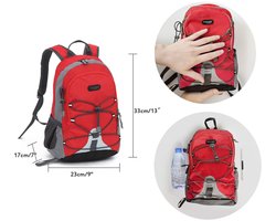 SnelShoppen - Mini Rugzak 10 Liter Waterdichte Outdoor Rugzak voor Sport en Camping, Ideaal voor Bergbeklimmen en Wandelen, Rood Trekrugzak