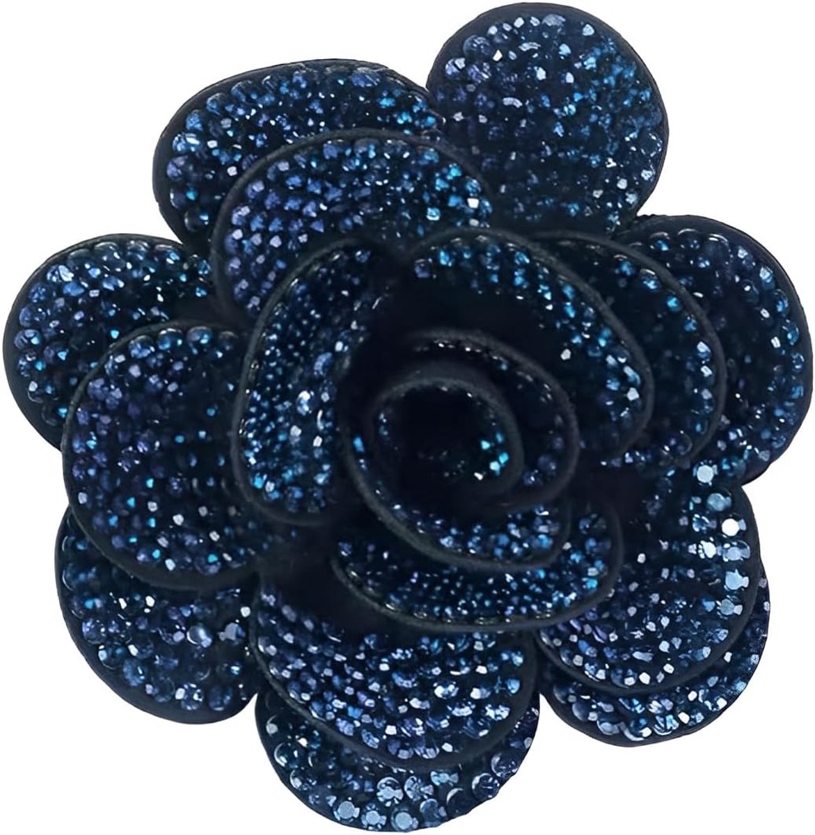 Rose Bloem Stof Broche UK - 7cm Crystal Camelia Bloemen Revers Pin, Luxe Bruiloft Corsage Sieraden Cadeau voor Vrouwen Haar, Mode Boutonniere Jurk Accessoires