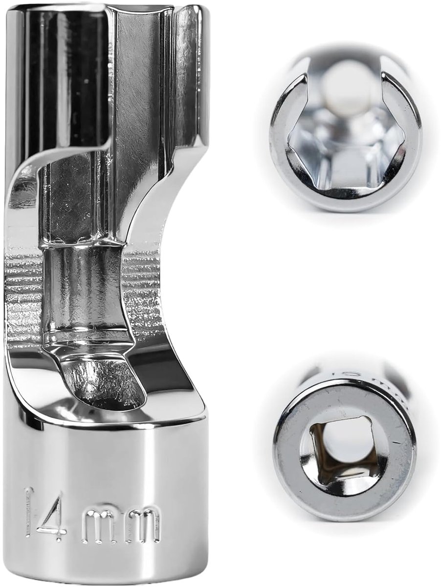 3/8 14 mm, 3/8 inch 14 mm zeskant SW14 voor Lambdasonde Temperatuursensoren Thermostaten, CRV Chroom-Vanadium-Staal, Model SL-2508-026