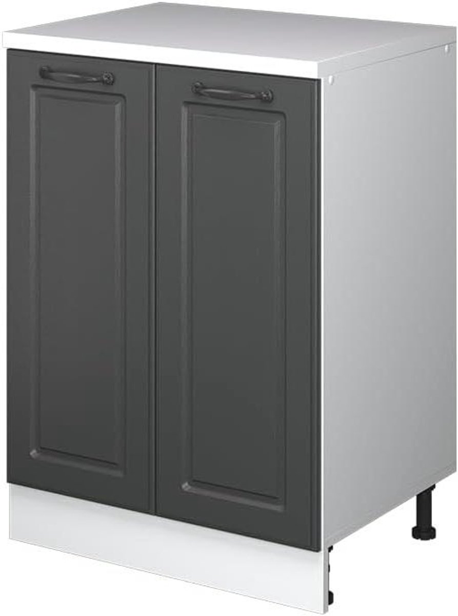 Keukenkast schuine wand - R-Line kast - Ruimte benutten - Met 2 deuren - 60 cm breed - Antraciet