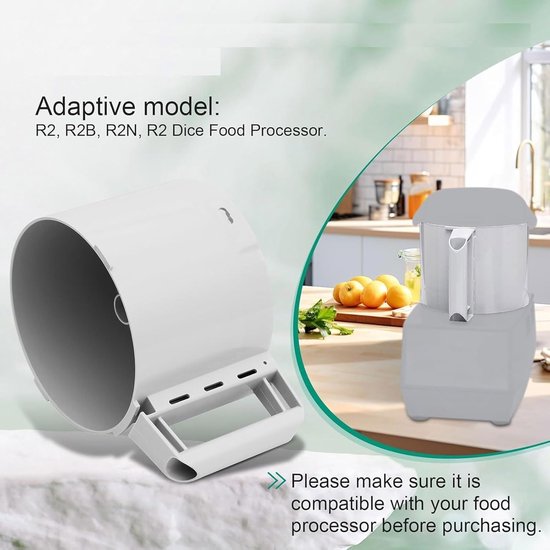 Snijkom Keukenmachine - Accessoire Kom - Voedselbereiding Vereenvoudigen - Food Grade Materiaal - 3 Quart Capaciteit - Transparant — afbeelding 3