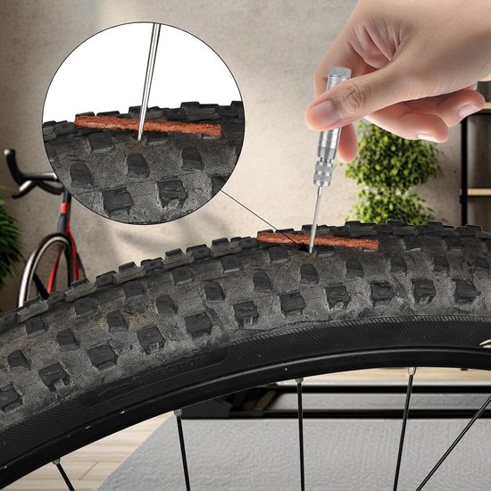 Banden reparatieset - Fiets gereedschap - Onderweg repareren - Compact ontwerp - 11 cm lengte - Zilver — afbeelding 4