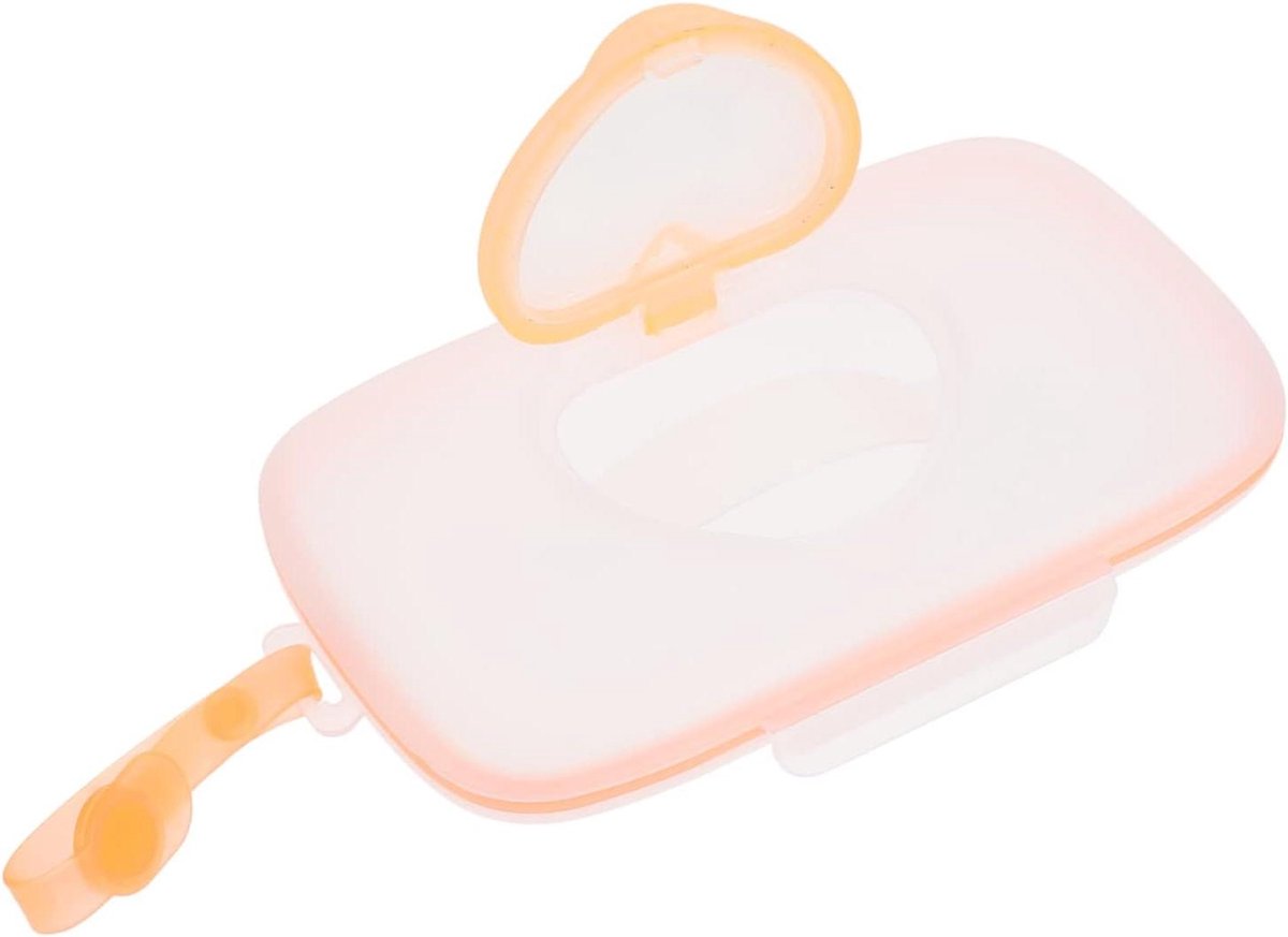 Babydoekjes Houder - Wipes Case - Onderweg Gebruik - Waterdicht Ontwerp - 22 x 13.5 cm - Oranje
