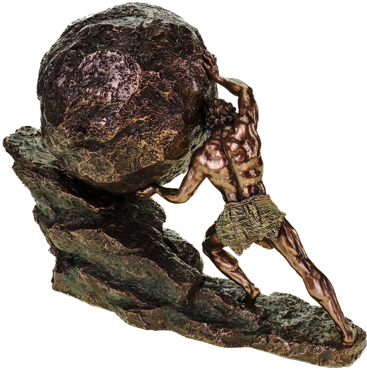 SnelShoppen - Veronese beeld Sisyphus en de eeuwige rots 29 cm Ares Thanatos Griekse mythologie decoratie beeldje voor thuis en tuin
