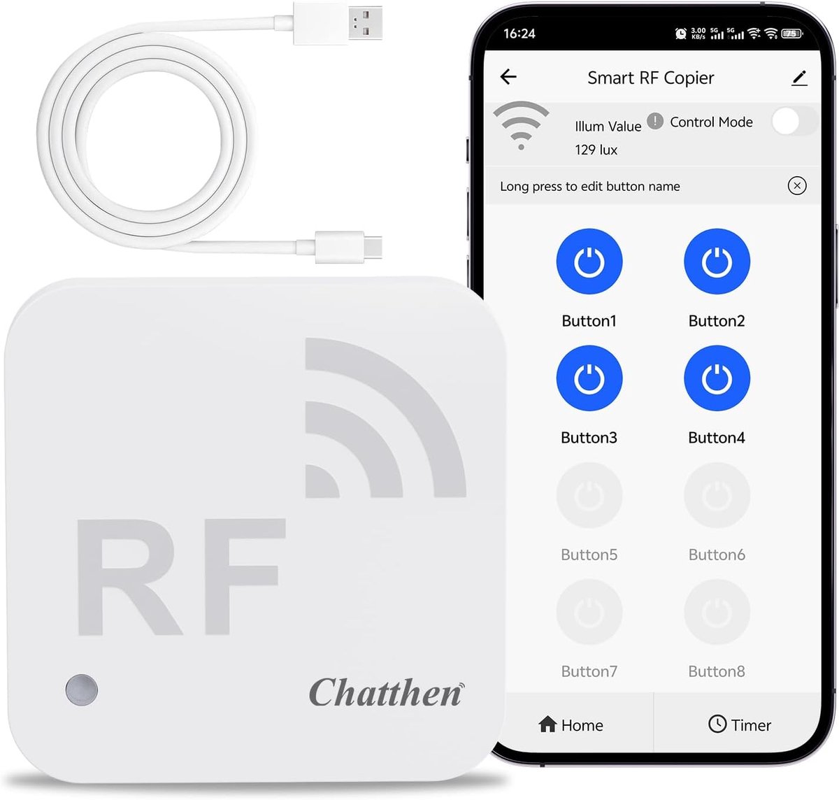 Smart WiFi-afstandsbediening - Universele RF 433 MHz - Programmeerbaar - Bedien gemotoriseerde gordijnen - m-winkel